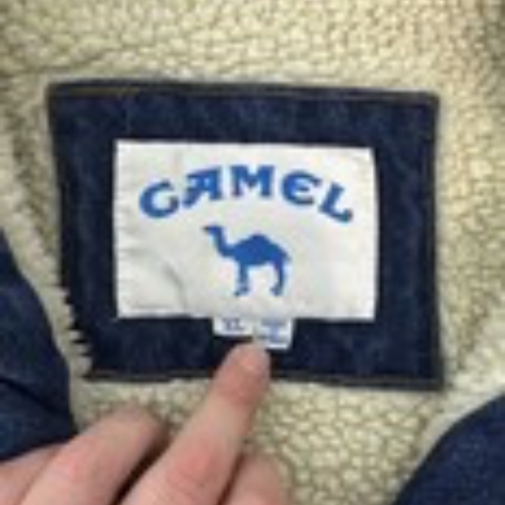 Vintage Joe Camel Cigarettes Denim Sherpa Lined J… - image 5